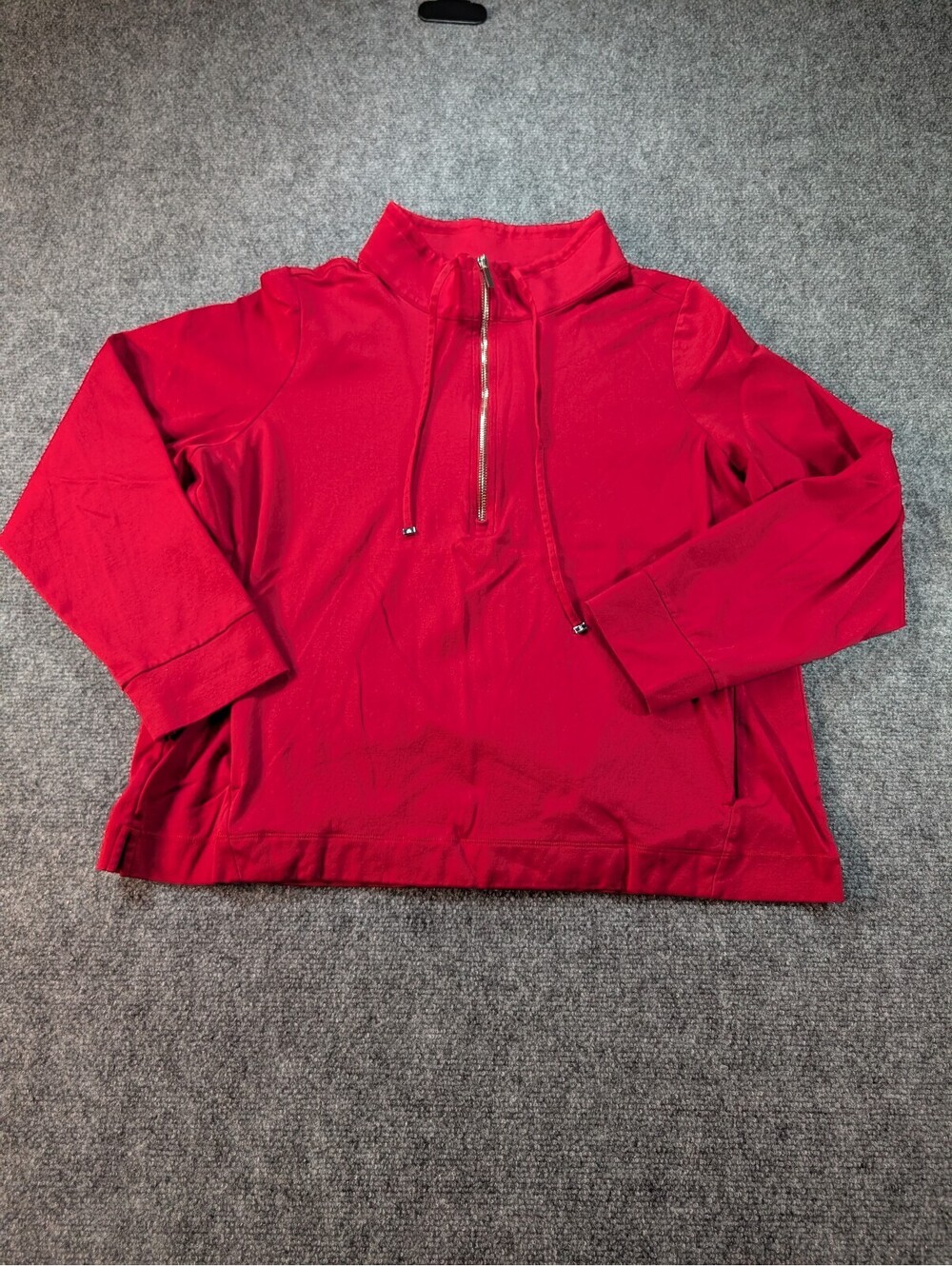 Tommy Bahama Women's XL Red Half-Zip Pullover Sweatshirt